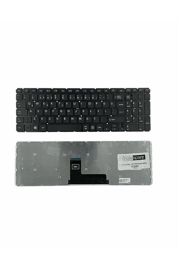 Toshiba Satellite C55-C-1C2, C55-C-1C5, C55-C-1D4, C55D-C-120 Uyumlu Notebook Klavye Siyah TR - 1