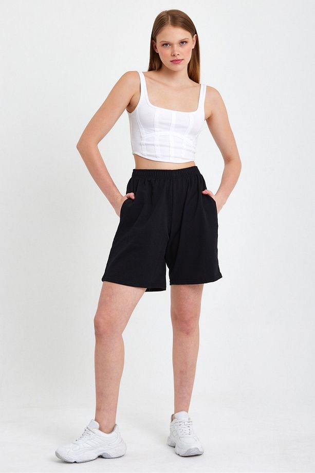 Oversize Unisex Şort Bol ve Rahat Kalıp - 2