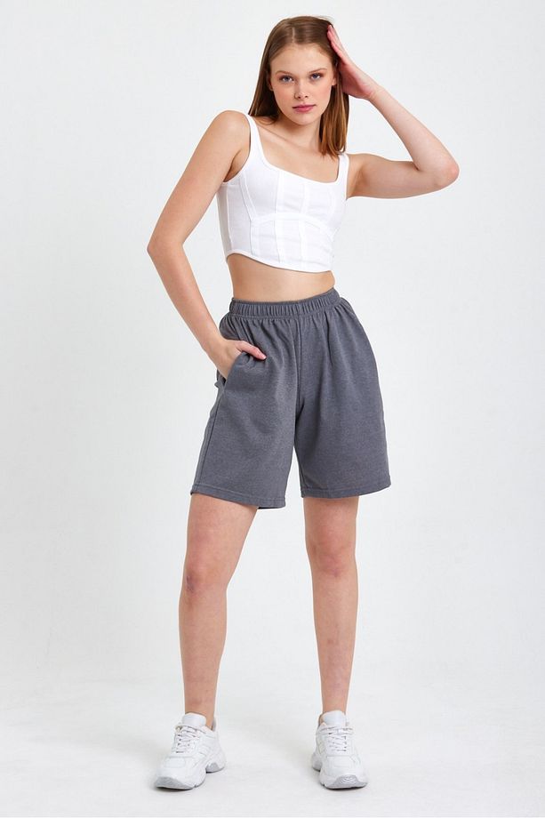 Oversize Unisex Şort Bol ve Rahat Kalıp - 2