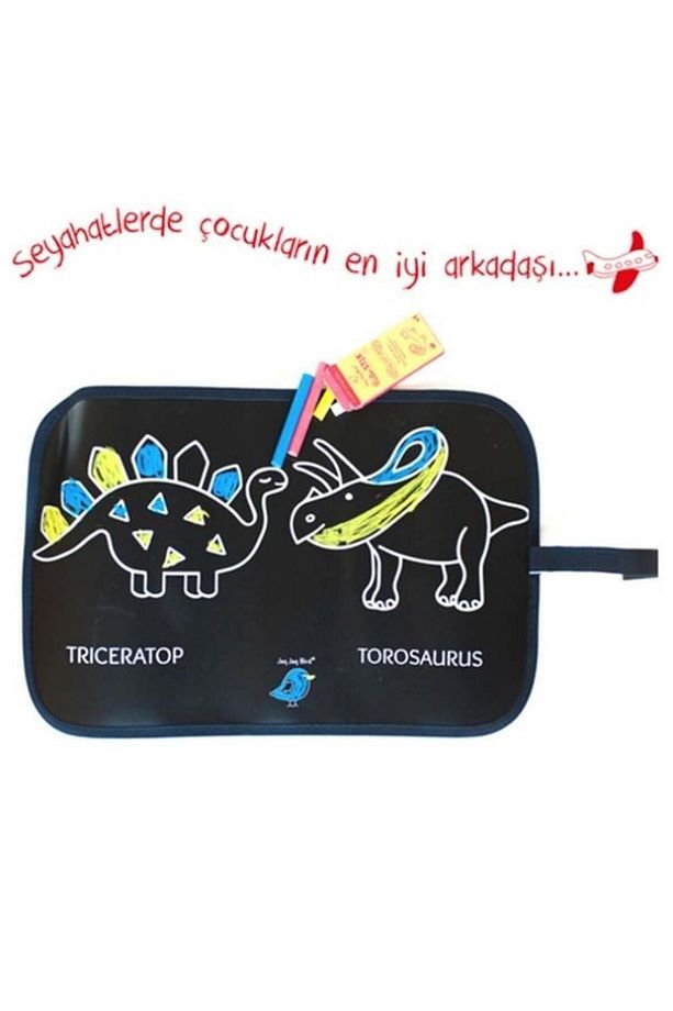 Tozsuz Tebeşirli Mini Karalama Matı - Dinozorlu - 3