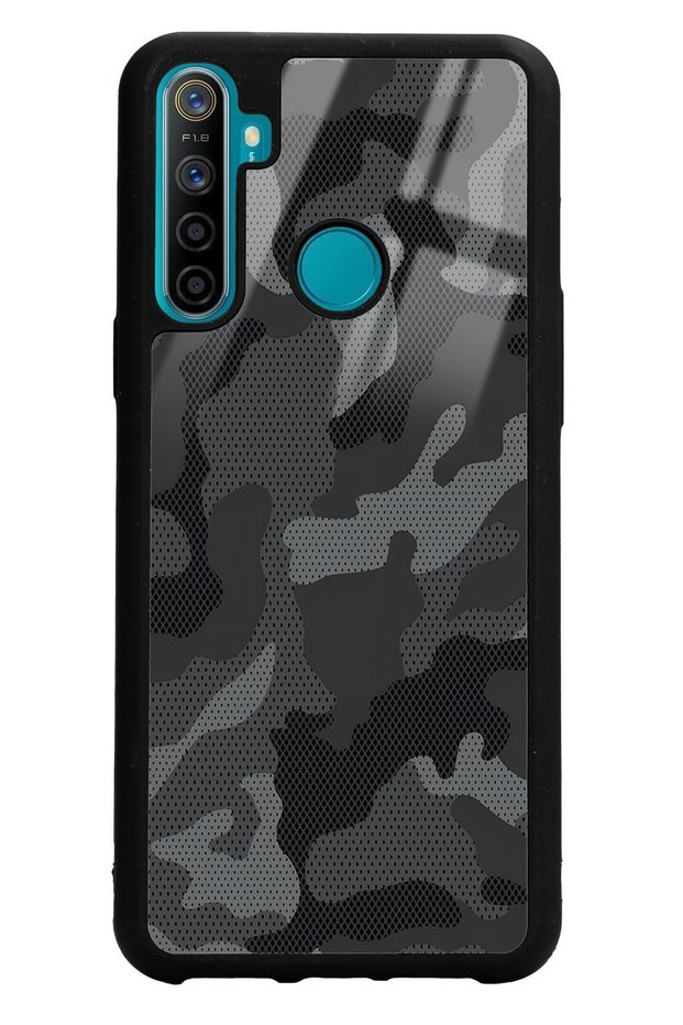 Oppo Realme C3 - 5I Black Camouflage Design Glossy Phone Case