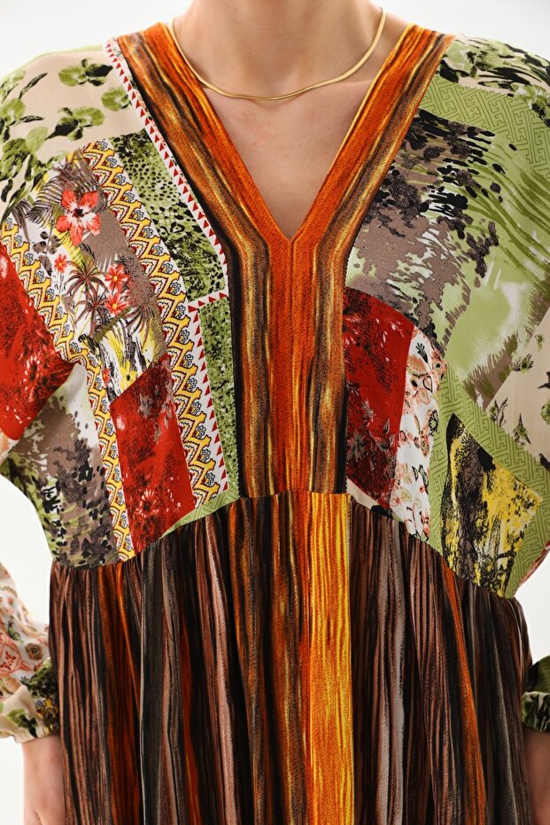 Duga haljina Patchwork - 7