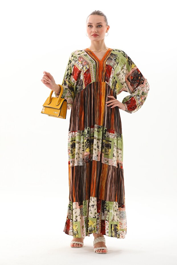 Duga haljina Patchwork - 4