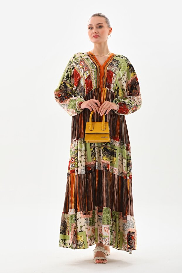 Duga haljina Patchwork - 2