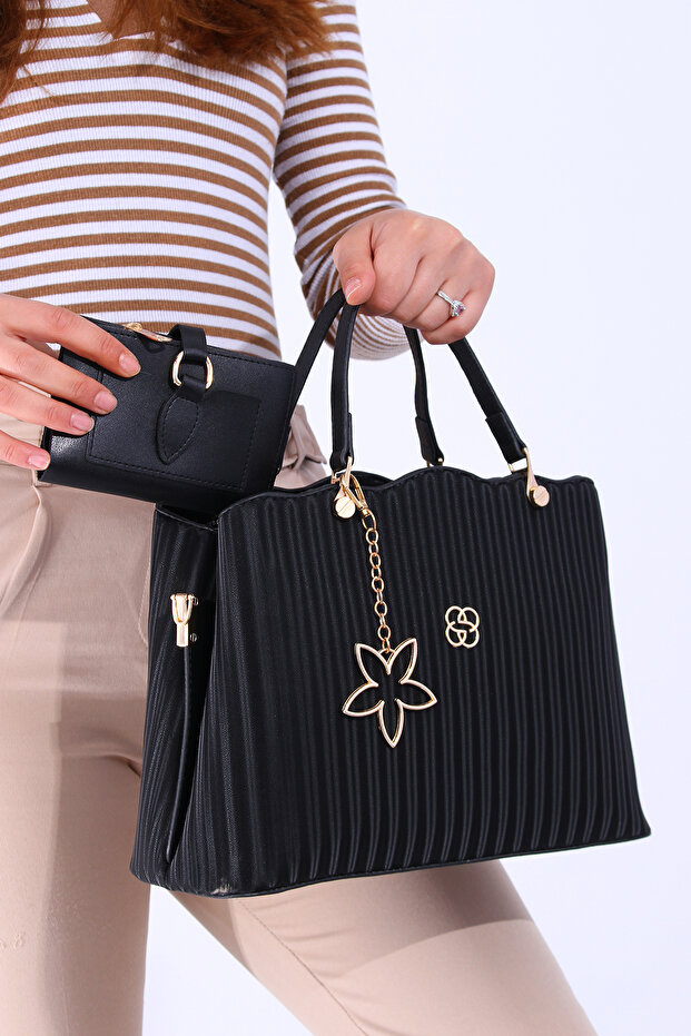 Women's Handbag Women's Shoulder Bag STRIPED BLACK