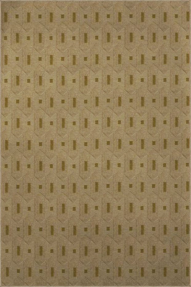 Creative Woven Base Carpet in Hexagonal Geometry in Wicker Colors 4190