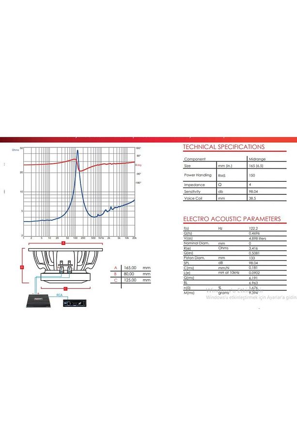 Azap 16 Midrange 16 Cm 150W RMS (1 Takım) - 3