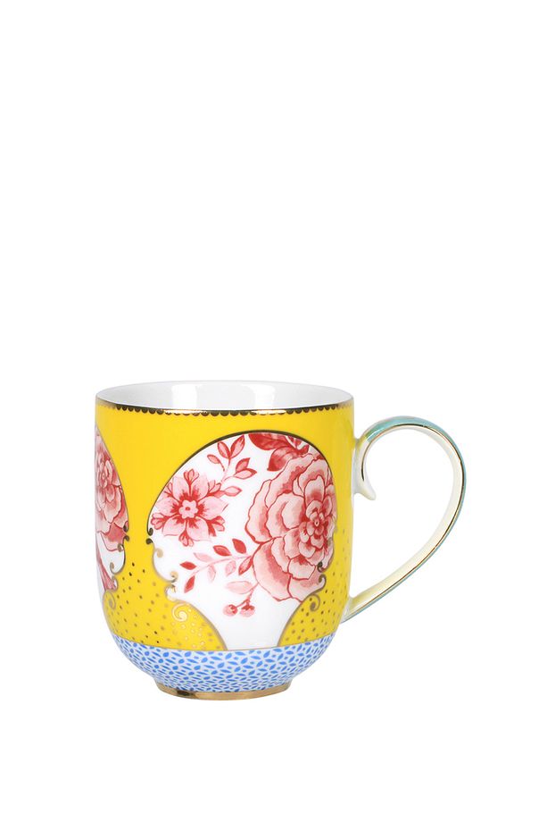 Royal Sarı Çiçek Desenli Mug - 1