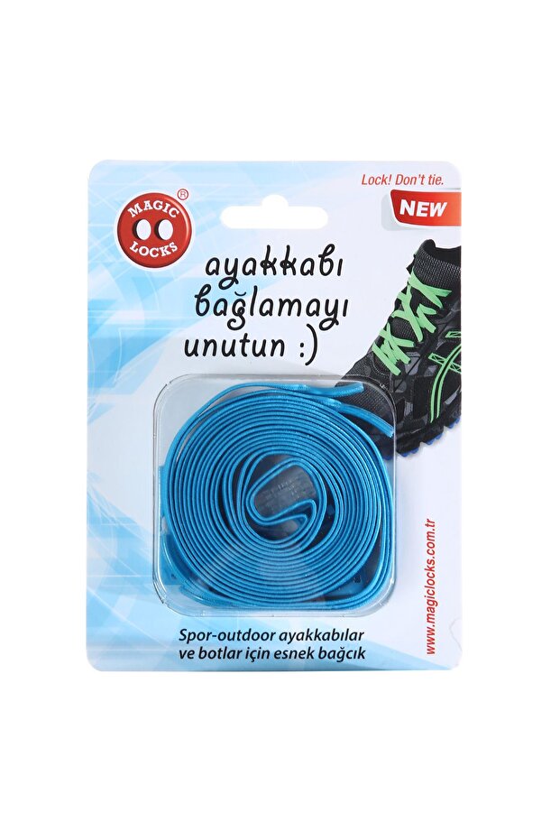 Unisex Mavi Ayakkabı Bağcığı - 1
