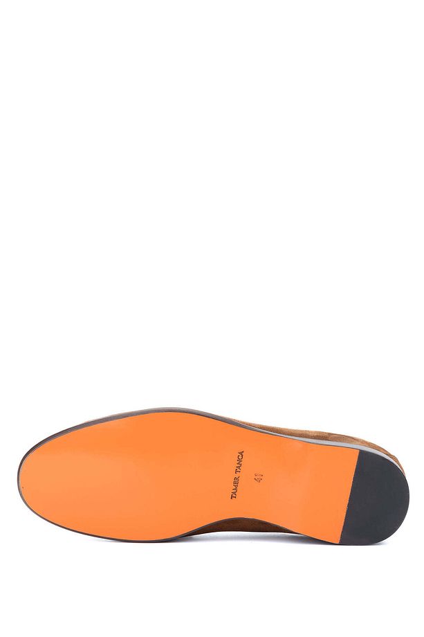 Erkek Hakiki Deri Tütün Süet Loafer Ayakkabı - 3