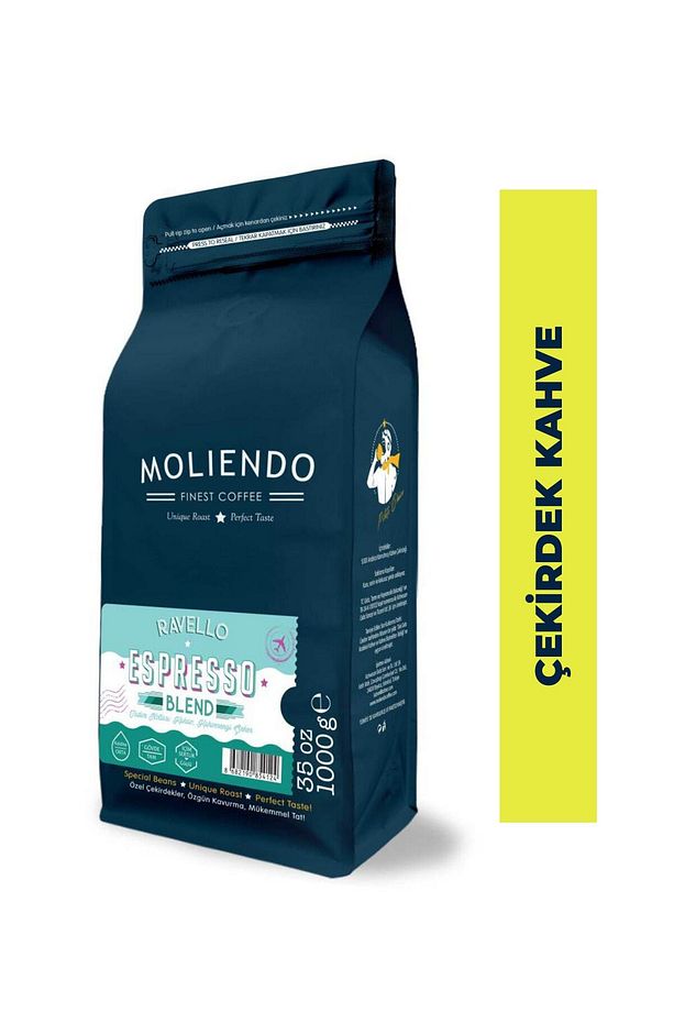 Ravello Espresso Blend Kahve (Çekirdek Kahve) 1000 g - 1