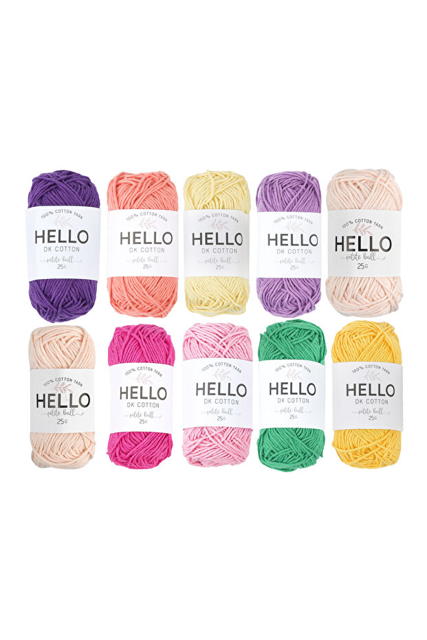 Cotton Cotton Punch and Amigurumi Yarn 25Gr 10 Colors