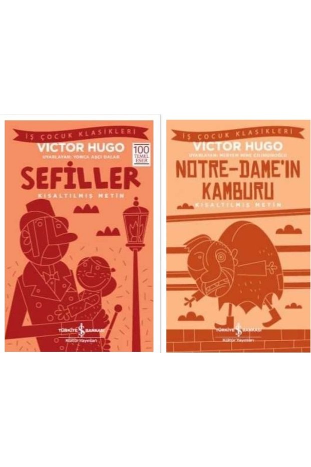 Victor Hugo 2 Books of Abridged Text (Sefiller - Notre Dame'in Kamburu)