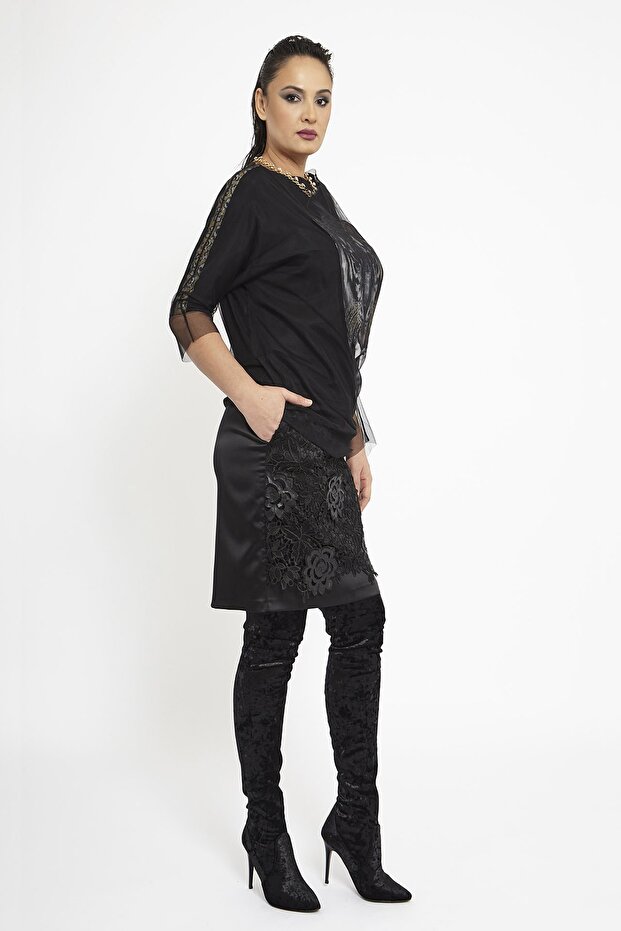 Kaplan Baskılı Tül Bluz - 2