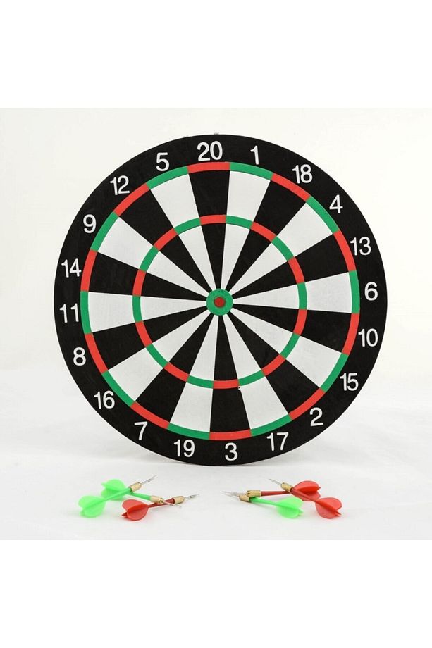 Trenddünyası Çift Taraflı 30 Cm Dart Tahtası Ve 4adet Ok - 1
