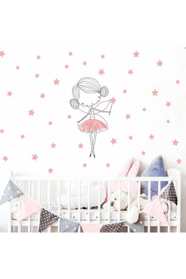 Cute Fairy Girl Kids Room Wall Sticker