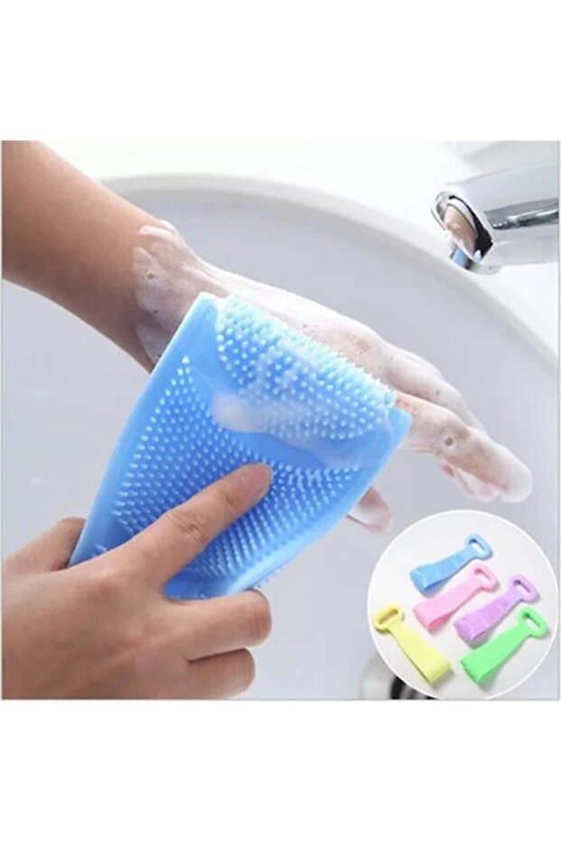 مقشر للظهر للحمام مزدوج الجوانب 70 سم - 2