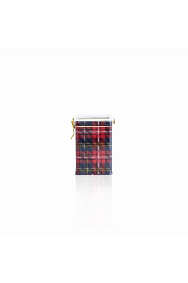 Ef043-ı3 Plaid(EKOSE) Patterned Rectangular Metal Storage Container 8x10 Cm - 3