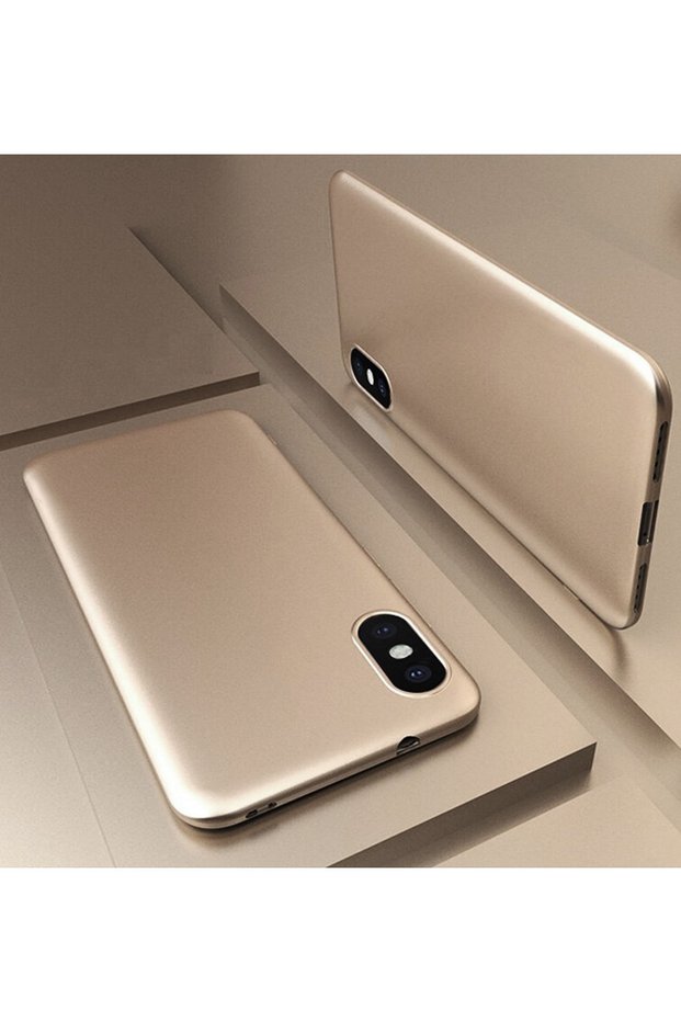 حافظة سيليكون ذهبية غير لامعة متوافقة مع هاتف Xiaomi Mi 8 Pro