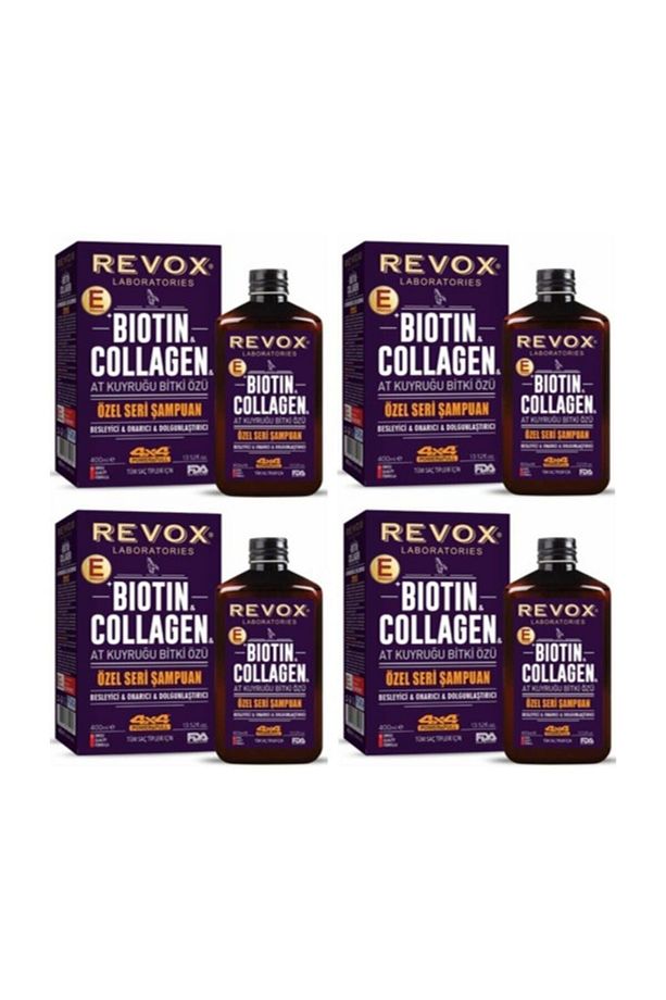 Biotin Collagen At Kuyruğu Dolgunlaştırıcı Şampuan 400 Ml X 4 - 1