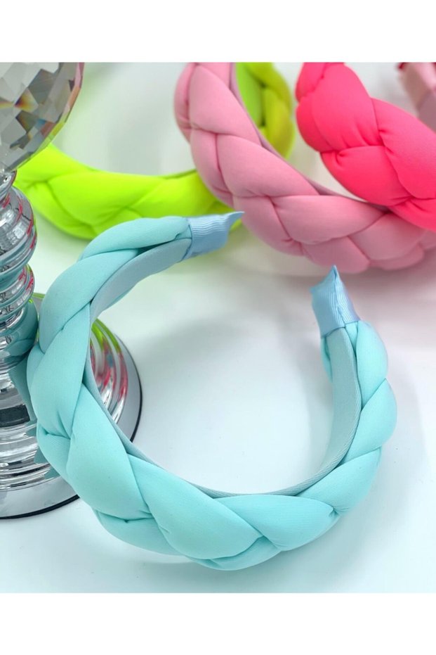 New Summer Fashion Light Pastel Blue Wide Mesh Crown Women's Children's Crown