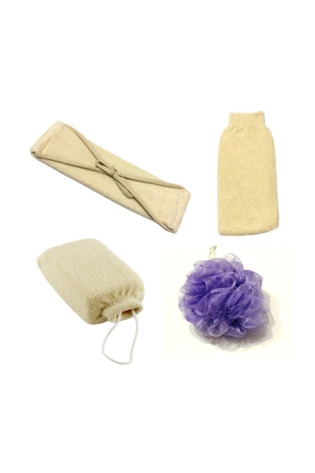 Bath Washcloth Set 4 Pieces For Sensitive Skin