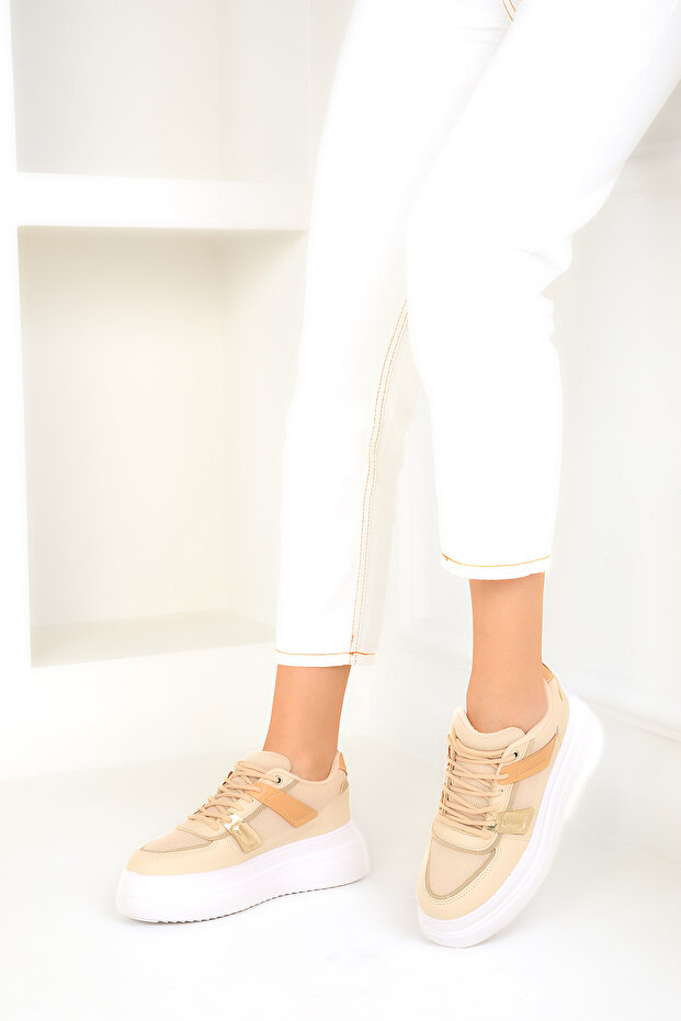 Beige Women's Sneakers 17842