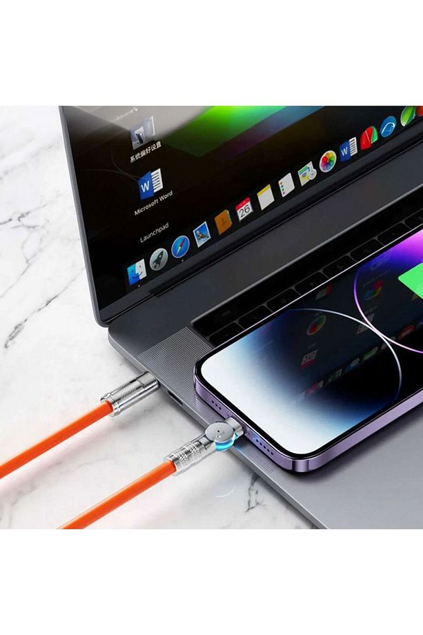 Mio UC100 USB-C To USB-C 100W 180° Dönebilen 480Mbps Ultra Hızlı Şarj ve Data Kablosu 1,2METRE - 8