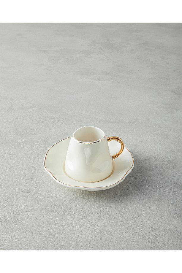 Felix New Bone China 4 Parça 2 Kişilik Kahve Fincan Takımı Beyaz - 3