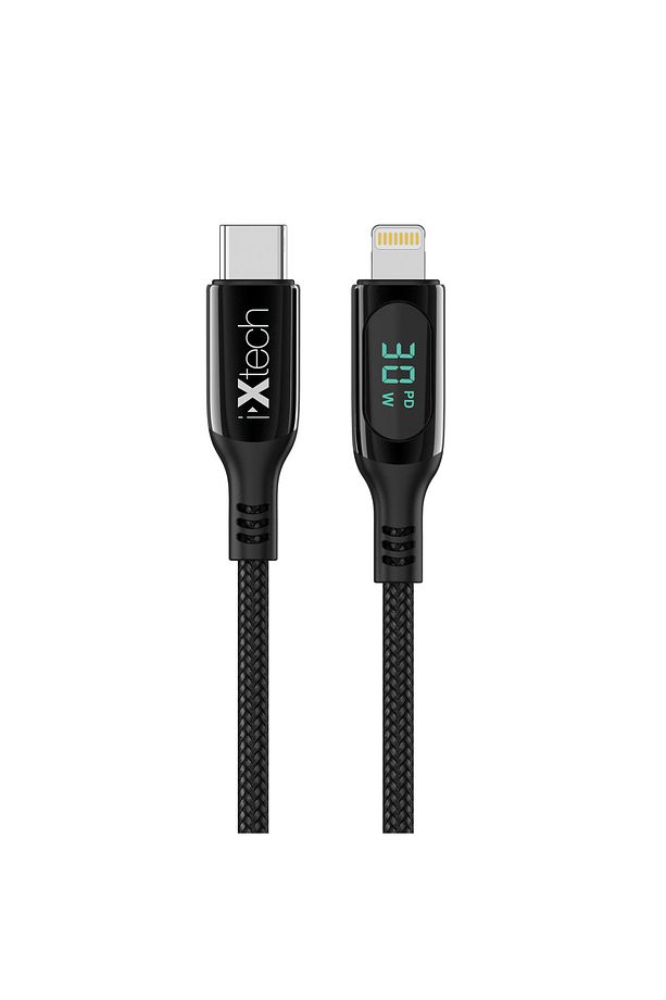 IX-UC019 PD 30W Type-C to Lightning Dijital Göstergeli Şarj ve Data Kablosu - 6