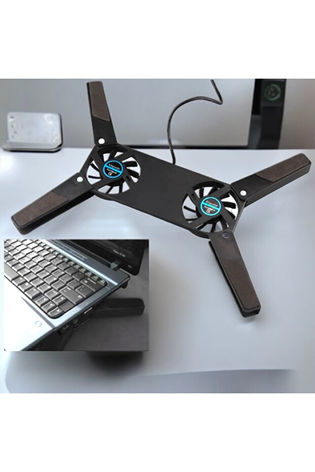 Foldable Laptop Cooler with 2 Fans Fast Cooling Cooler for Laptop Notebook Tablet