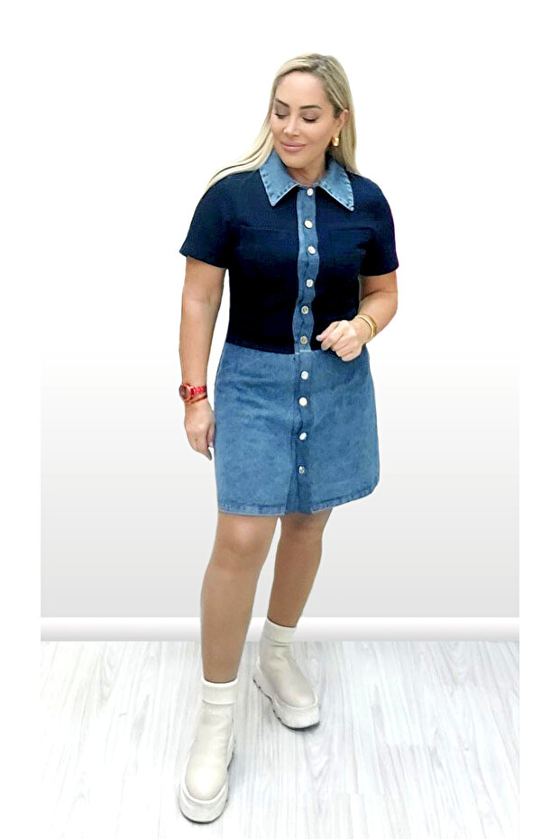 Kot Garnili Elbise - 1