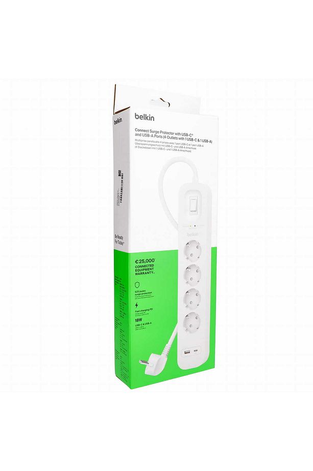 SRB001vf2M USB-C-USB-A 4x Akım Korumalı Priz 2M - 3