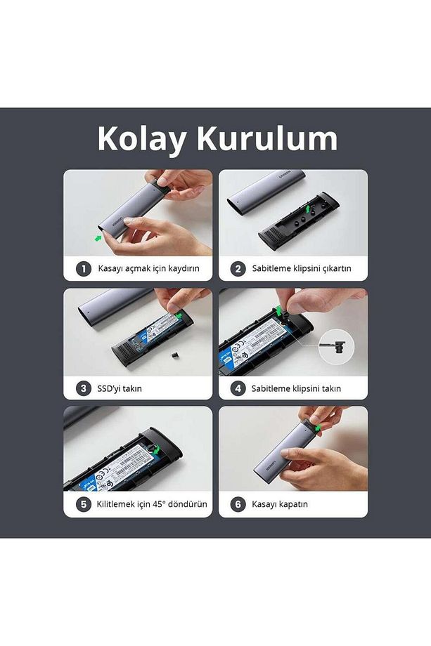 M.2 Nvme Ssd Type-c 3.1 Gen2 Pcıe M-key M B Key Disk Kutusu - 7