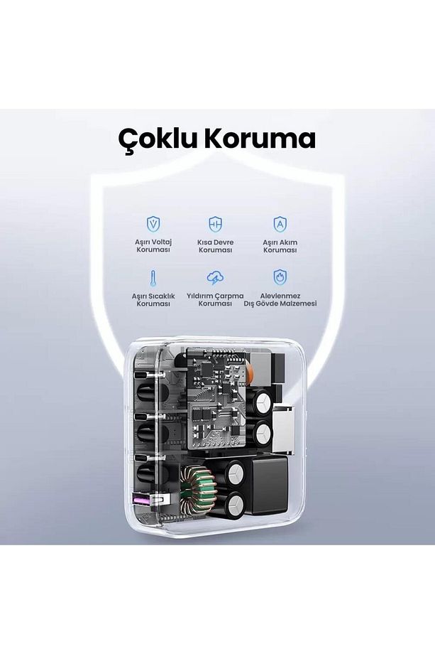 Nexode 100w Usb Type-c Qc 4.0 Pd 3.0 Ganx 4 Portlu Hızlı Şarj Cihazı - 5