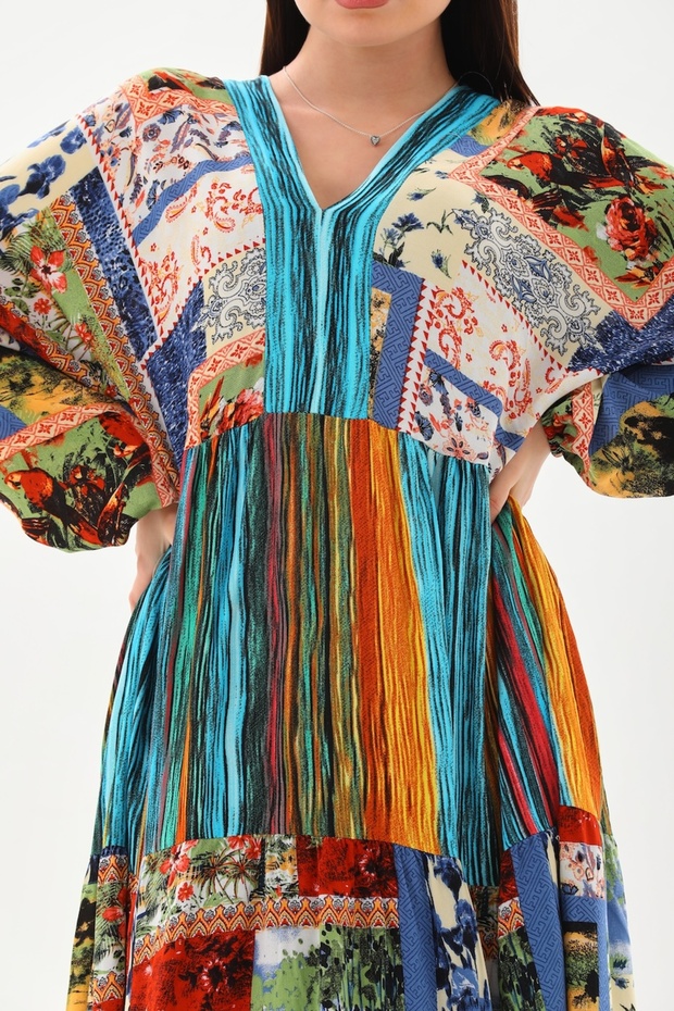 Duga haljina Patchwork - 8