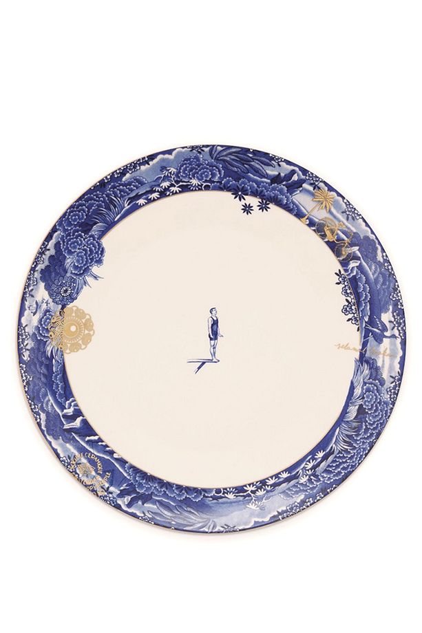 PİP HERİTAGE  MAVİ BORDÜRLÜ   YEMEK TABAĞI 26,5 CM 51001271 - 1