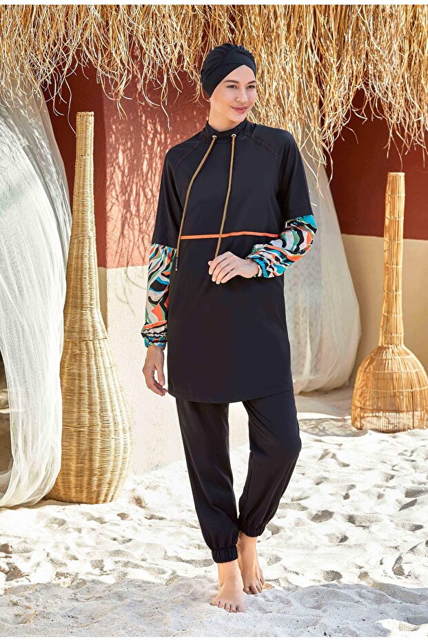 Water-Repellent Fabric Flexible Hijab Swimwear