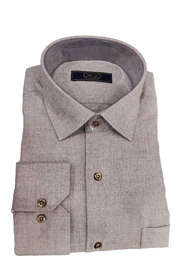 Flanel Cepli Klasik Gömlek - 1