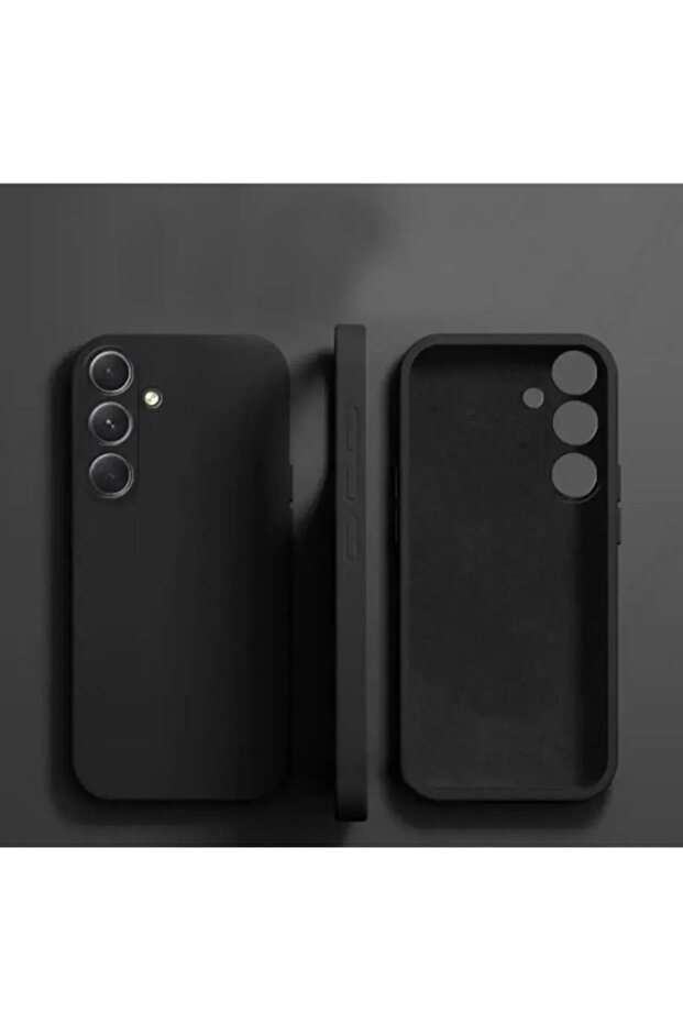 Samsung Galaxy A25 Uyumlu Kılıf Lansman Kadife İç Yüzeyli Yumuşak Soft Koruyucu Kapak Siyah - 1