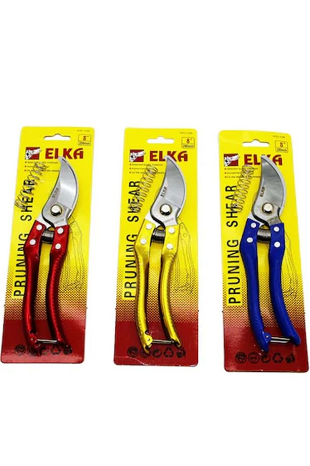 Bağ Makası 200 Mm Renkli Sap 1 Adet  Elka - 3