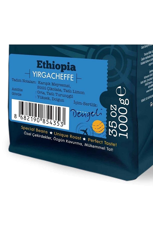 Ethiopia Yirgacheffe Yöresel Kahve (Çekirdek Kahve) 1000 g - 3