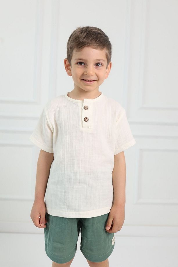 Çocuk Şort Müslin Kumaş - 6