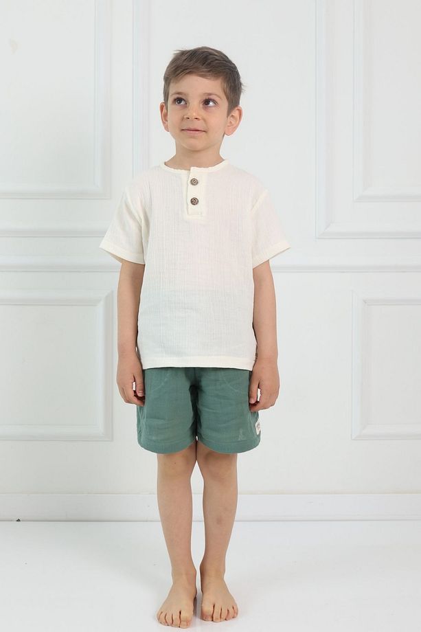 Çocuk Şort Müslin Kumaş - 3