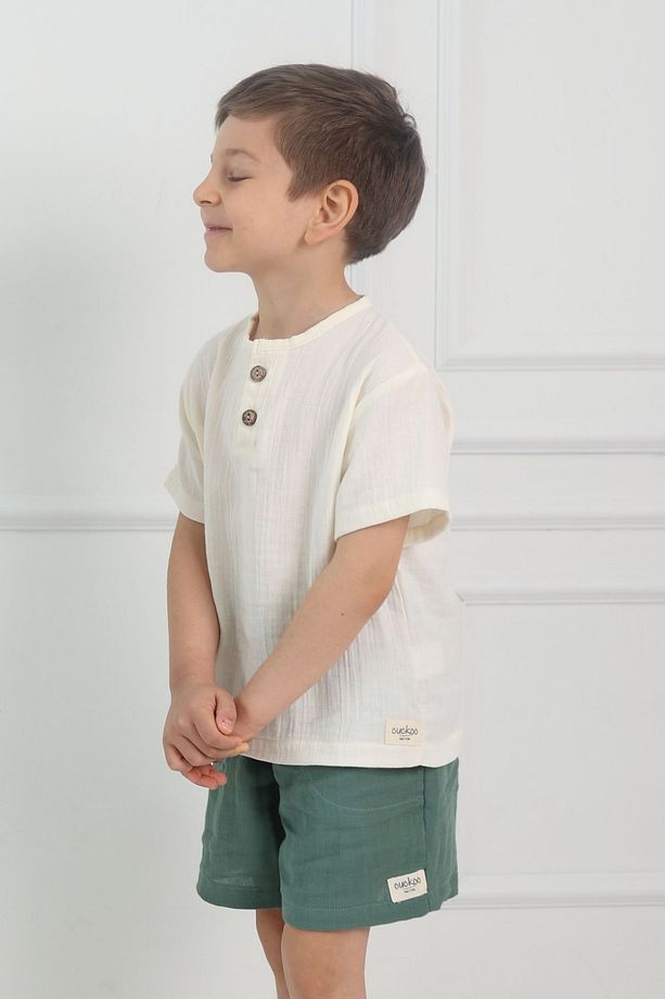 Çocuk Şort Müslin Kumaş - 5