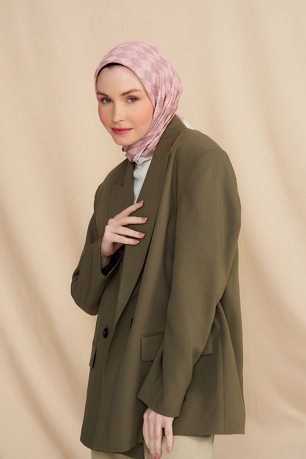 Mk Dama Pamuk Eşarp Koyu Vizon - 1