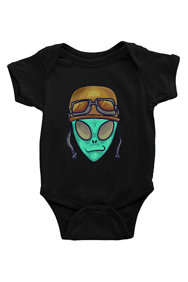 Driver Alien Black Unisex Baby Body - Zıbın