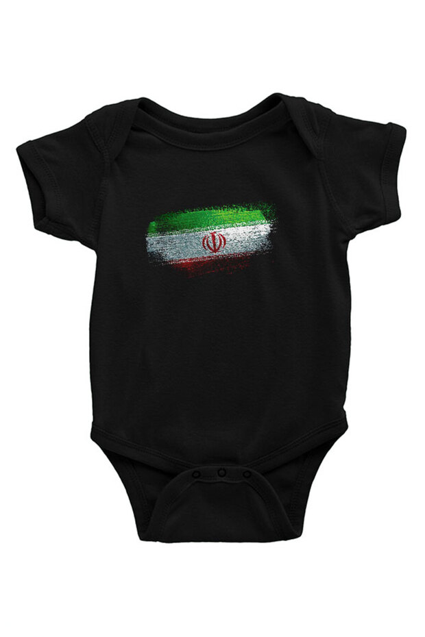 Iranian Black Unisex Baby Bodysuit - Zıbın