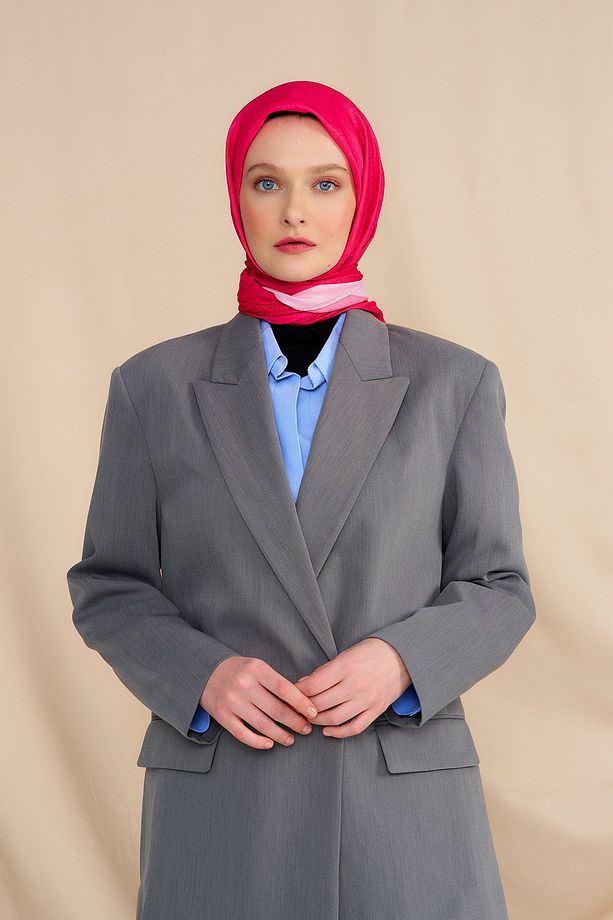 Mk Pamuk Eşarp Fuşya - 1