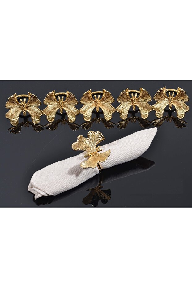 BUTTERFLY 6-PIECE SERVETTE GOLD